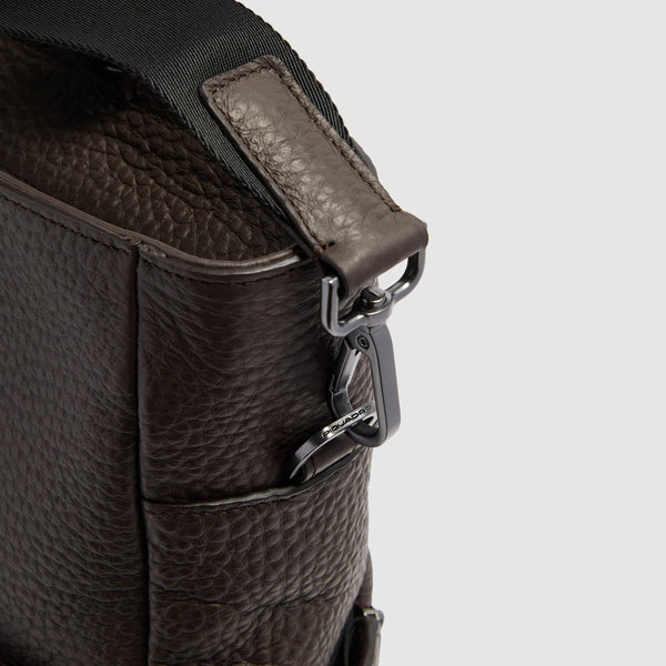 Leather Tote Backpack with Removable Laptop Sleeve - Dark brown - photo 8