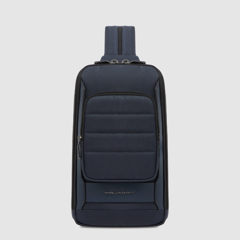 Zaino monospalla uomo porta iPad®mini - blu