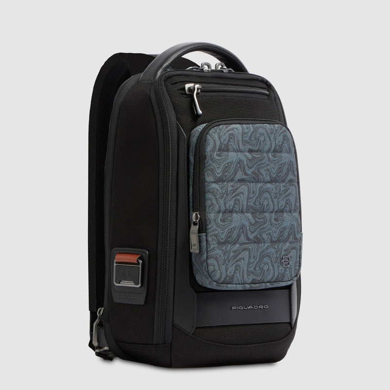 Sac de poitrine pour iPad® adaptable en sac à dos - Bleu - photo 2