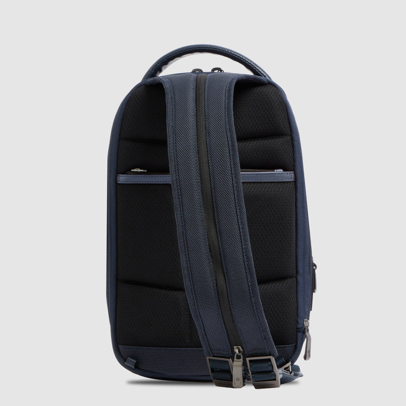 Zaino monospalla uomo porta iPad®, espandibile - Blu - foto 4