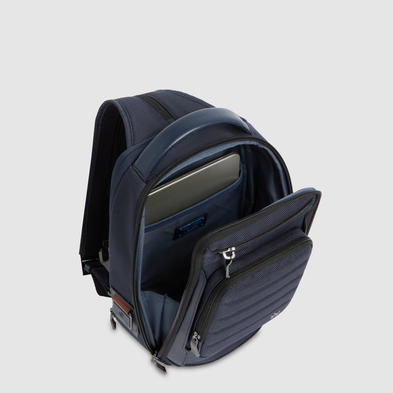Zaino monospalla uomo porta iPad®, espandibile - Blu - foto 7