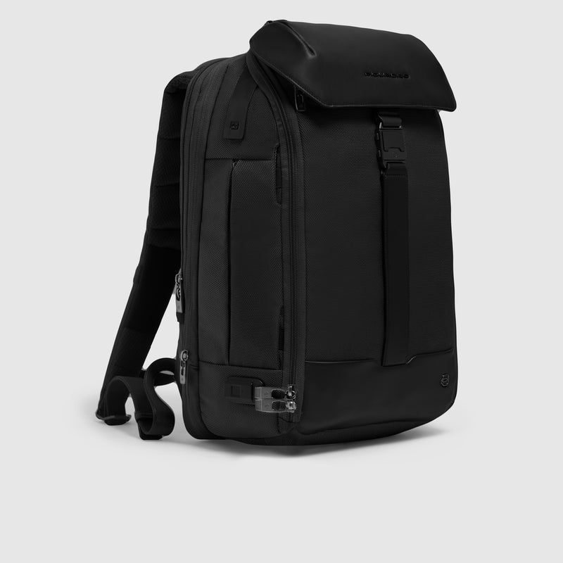 Plecak na laptopa 15,6" z zamkiem na odcisk palca - Czarny - zdjęcie 2