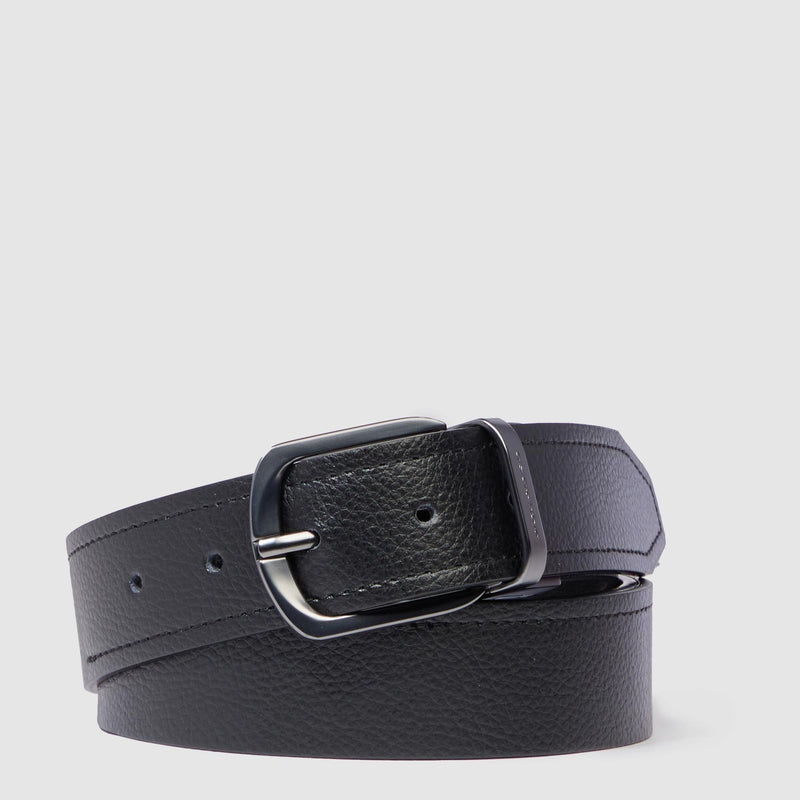 Men's Leather Belt with Prong Buckle – Modus Speciale - Black