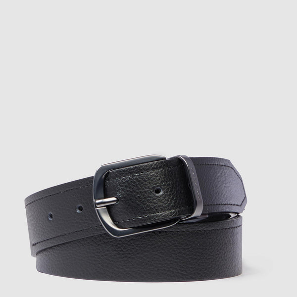 Men's Leather Belt with Prong Buckle – Modus Speciale - Black