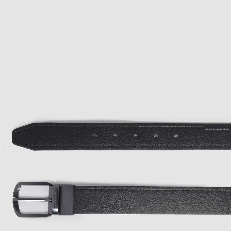 Men's Leather Belt with Prong Buckle – Modus Speciale - Black - photo 2