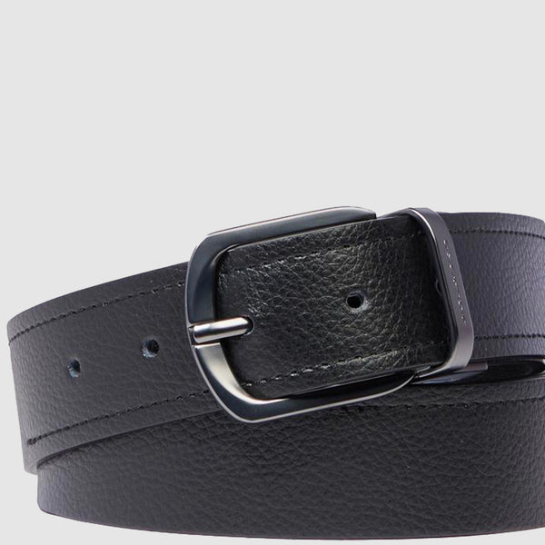Men's Leather Belt with Prong Buckle – Modus Speciale - Black - photo 3