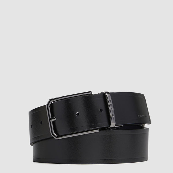 Men's Reversible 3.5 cm Leather Belt Made in Italy - 1
