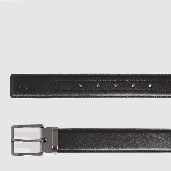 Ceinture homme en cuir avec boucle-ardillon - Noir - photo 2