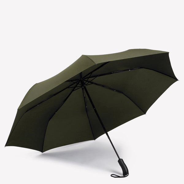 Guarda-chuva grande à prova de vento com abertura e fechamento automáticos - Verde-militar - foto 5