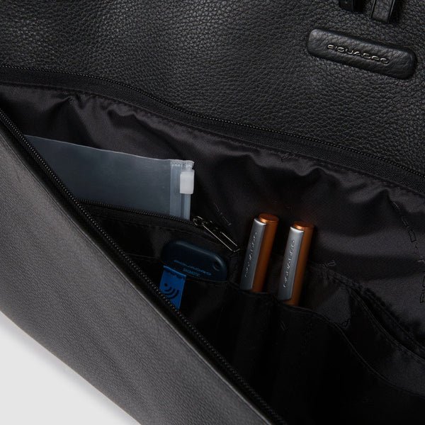 Leather Garment Bag with Shirt Sleeve & Hanging Hook - Black - photo 4