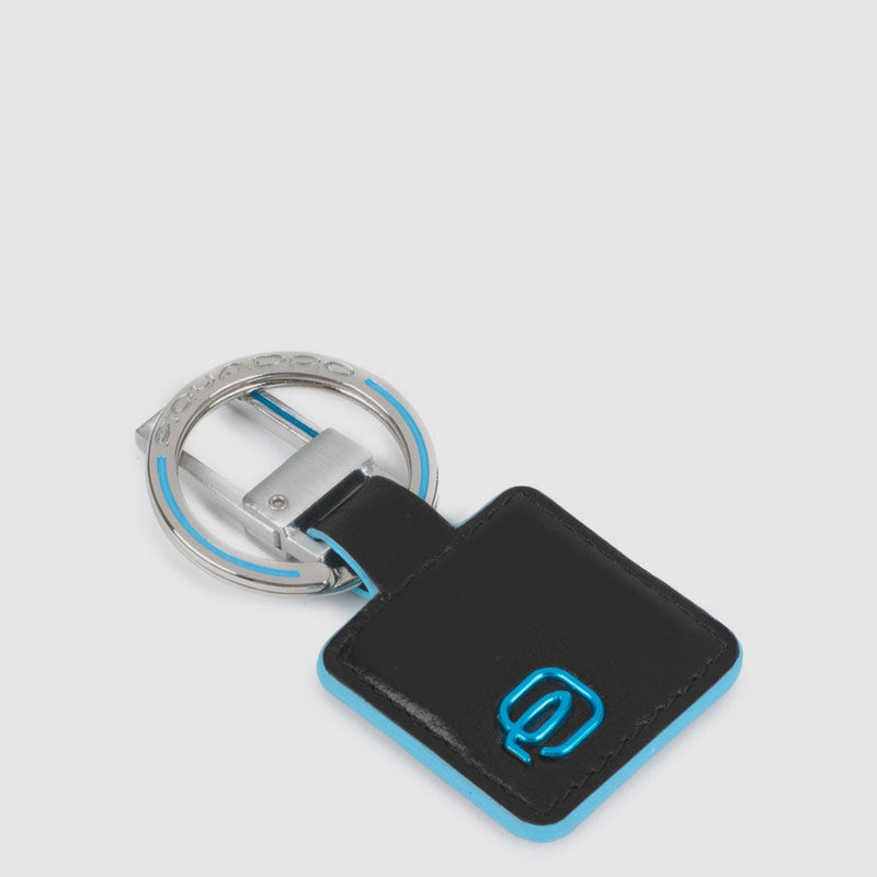 Leather Carabiner Keychain - Black