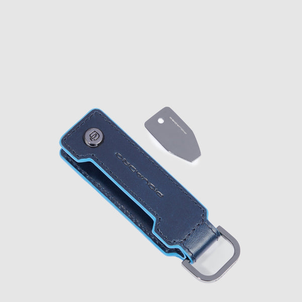 Leather Keyring with Banknote Clip - Night blue - photo 3