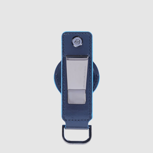 Skórzany brelok na AirTag® lub lokalizator Bluetooth® - Granatowy - zdjęcie 2