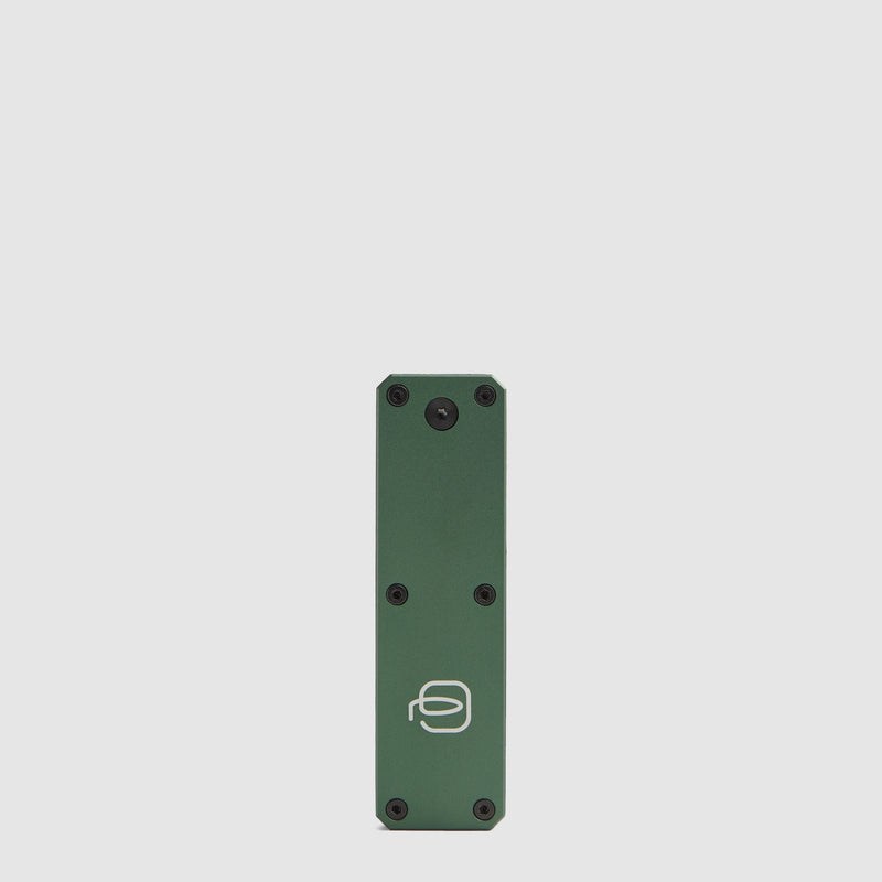 Leather Keyring with Tracker, Find My Compatible - Green - photo 2