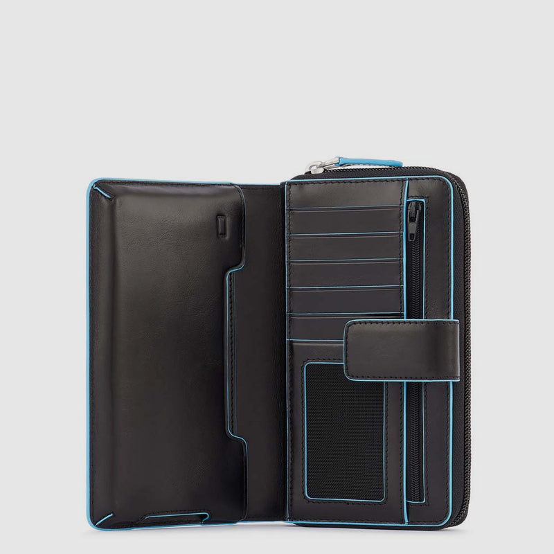 Women's Bifold Wallet with 12 Card Slots, RFID Protection