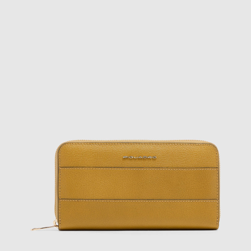 Portafogli donna grande zip-around