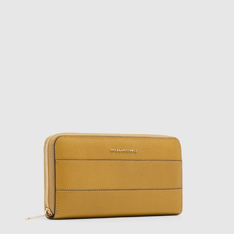 Portafogli donna grande zip-around