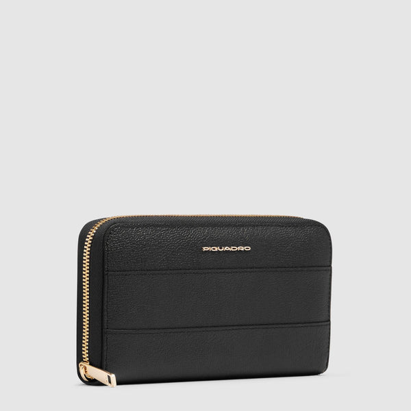 Leather Zip-Around Wallet with 11 RFID-Protected Card Slots - 2