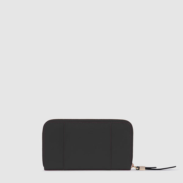 Women's Zip-Around Leather Wallet, 11 Card Slots, RFID - 3