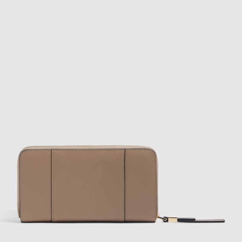 Women's Zip-Around Leather Wallet, 11 Card Slots, RFID