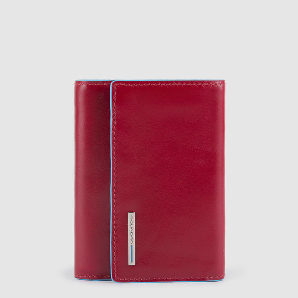 Women's Trifold Leather Wallet with 6 Card Slots - 1