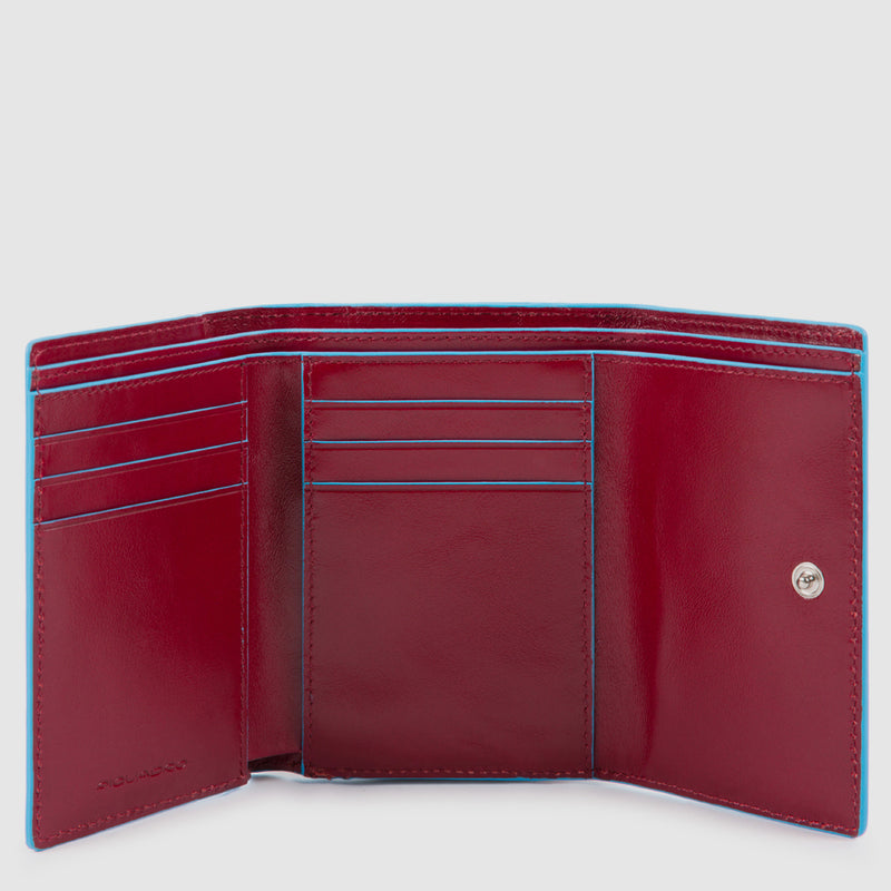 Women's Trifold Leather Wallet with 6 Card Slots