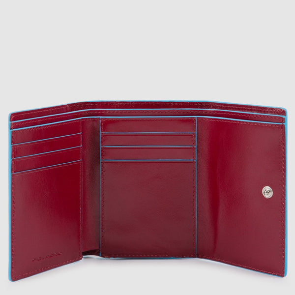 Women's Trifold Leather Wallet with 6 Card Slots - 3