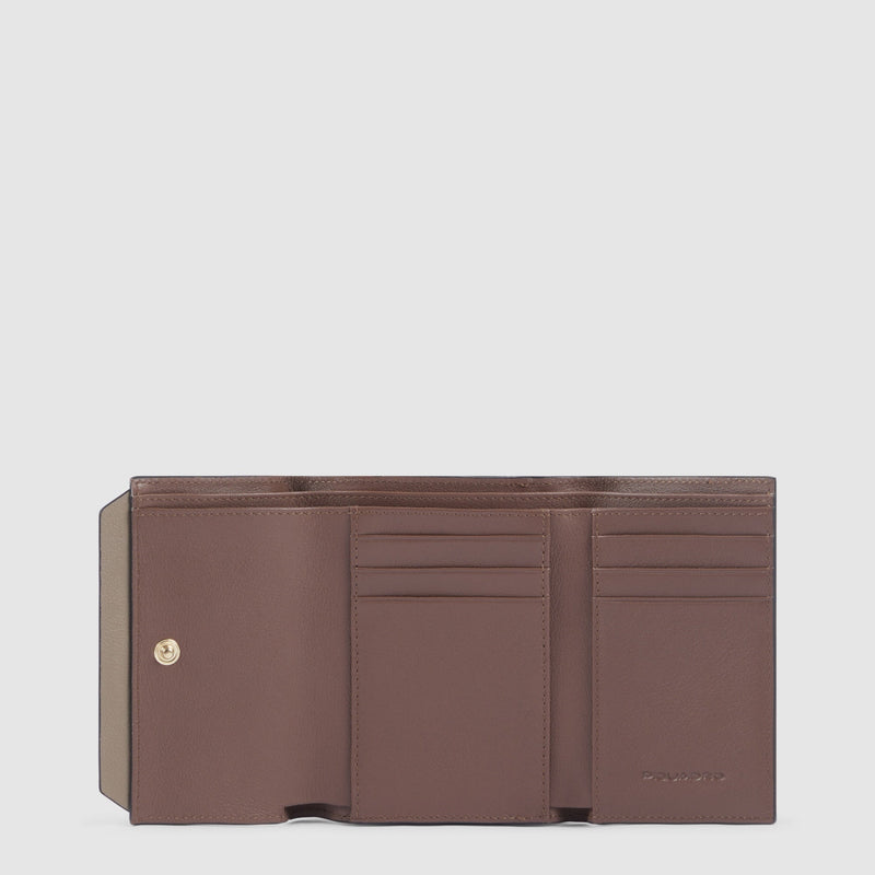 Portefeuille à trois volets femme, petit format