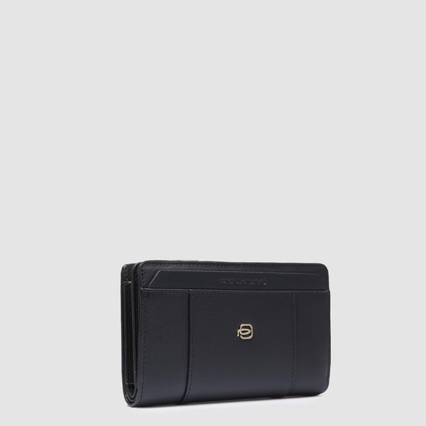 Women's Leather Wallet, 10 Card Slots & RFID Blocking - Black - photo 2
