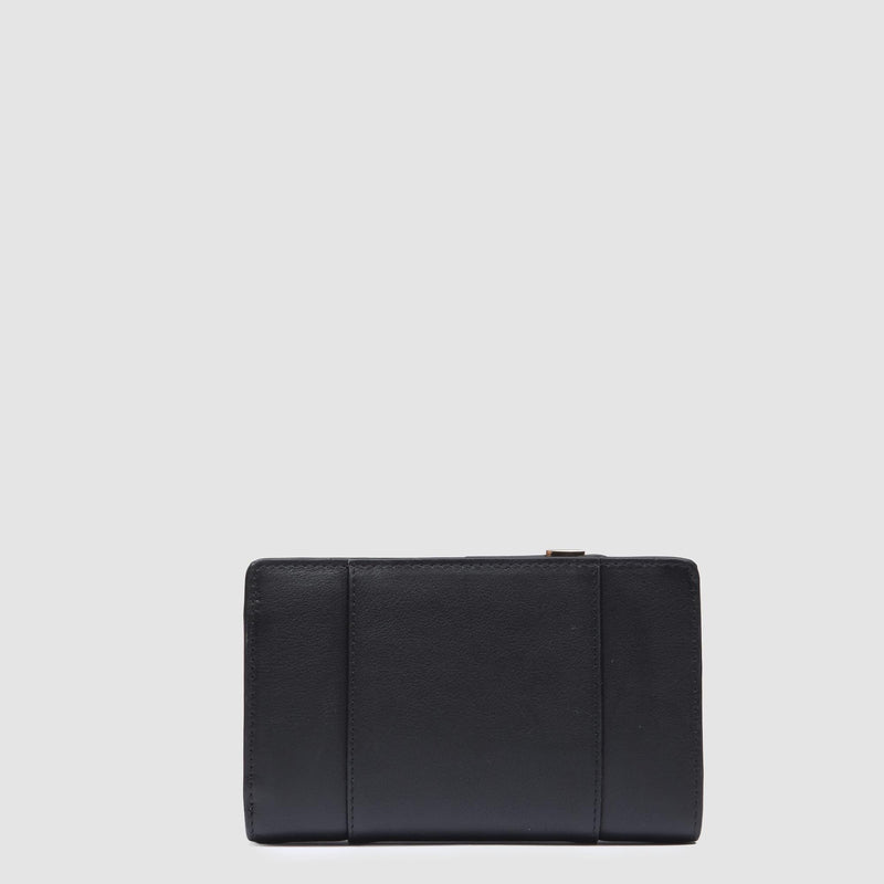 Women's Leather Wallet, 10 Card Slots & RFID Blocking - Black - photo 3