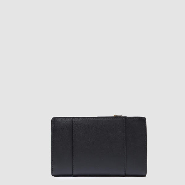 Women's Leather Wallet, 10 Card Slots & RFID Blocking - Black - photo 3