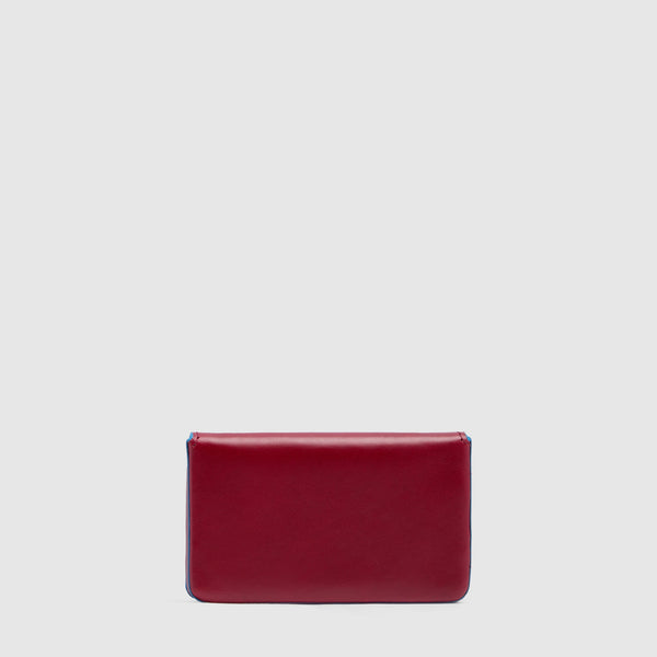 Slim Leather Business Card Holder Blue Square - Red - photo 3