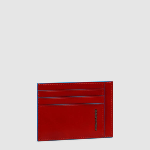 Slim RFID Leather Card Holder with 6 Card Slots - Orange - photo 2