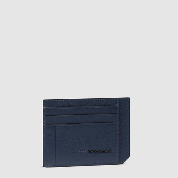 Slim 6-Card Leather Card Holder with RFID Protection - Blue - photo 2