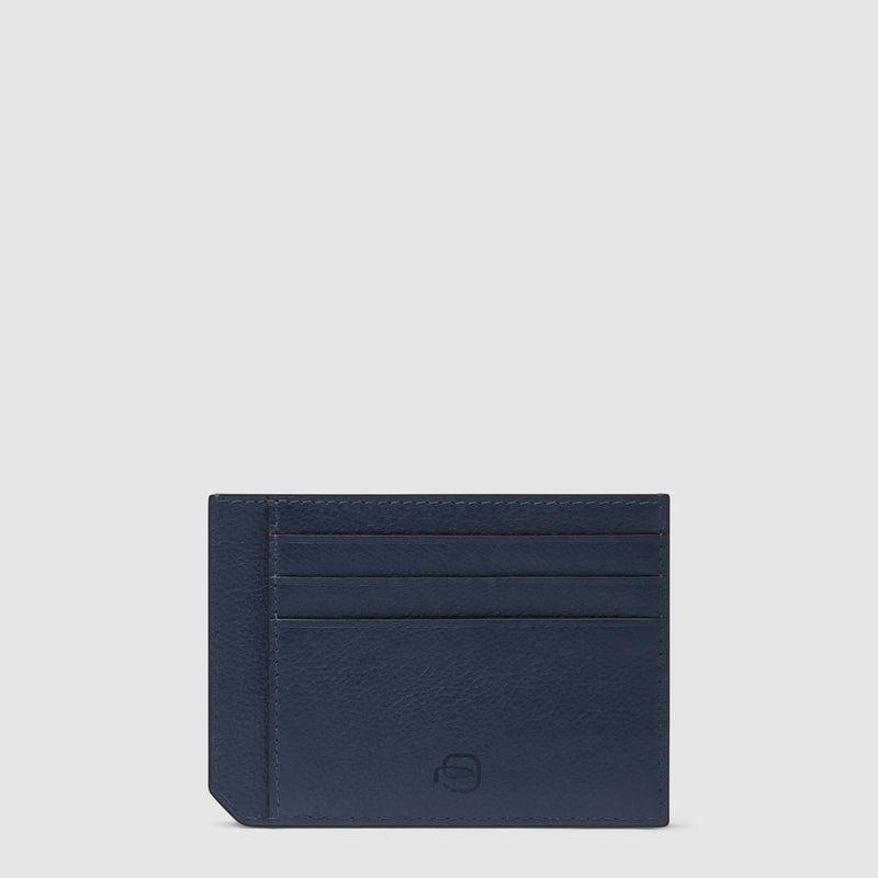 Slim 6-Card Leather Card Holder with RFID Protection - Blue - photo 3