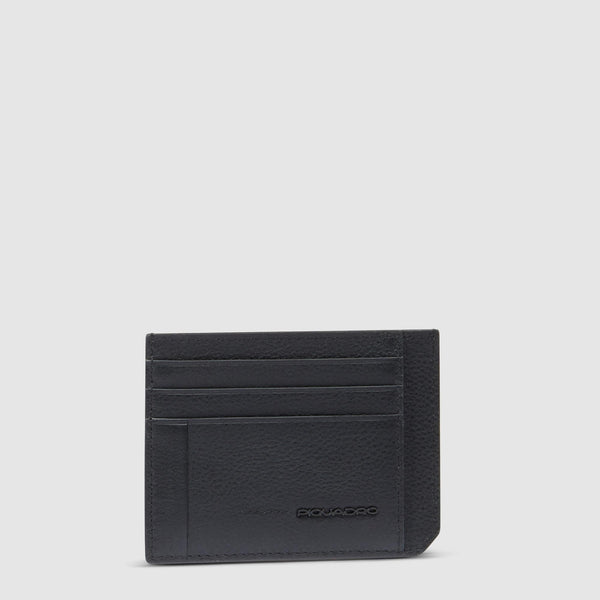 Slim 6-Card Leather Card Holder with RFID Protection - Black - photo 2