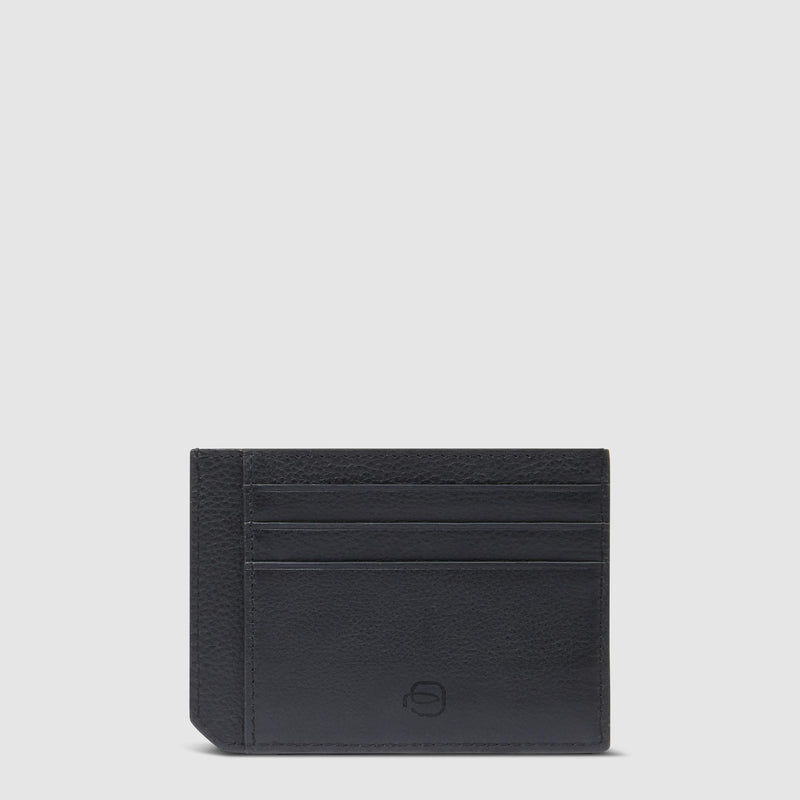 Slim 6-Card Leather Card Holder with RFID Protection - Black - photo 3
