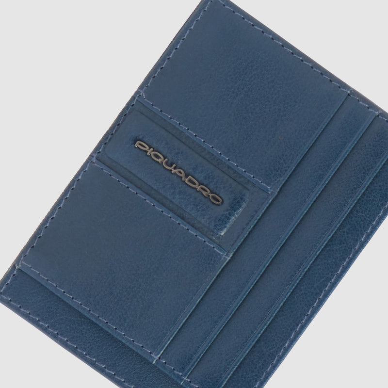 Men's Leather Card Holder with 6 Slots and RFID Protection - Blue - photo 3