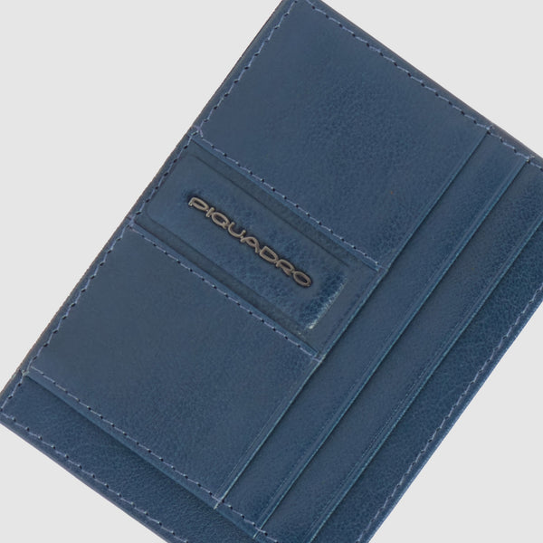Men's Leather Card Holder with 6 Slots and RFID Protection - Blue - photo 3
