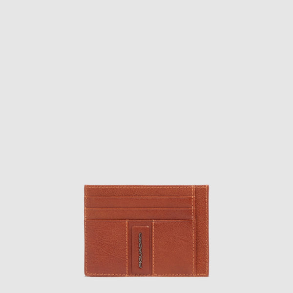 Men's Leather Card Holder with 6 Slots and RFID Protection - Leather brown