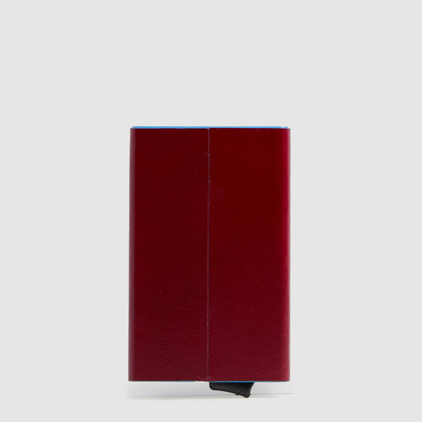 Metal Pop-Up Card Holder Blue Square with RFID Protection - Red - photo 2