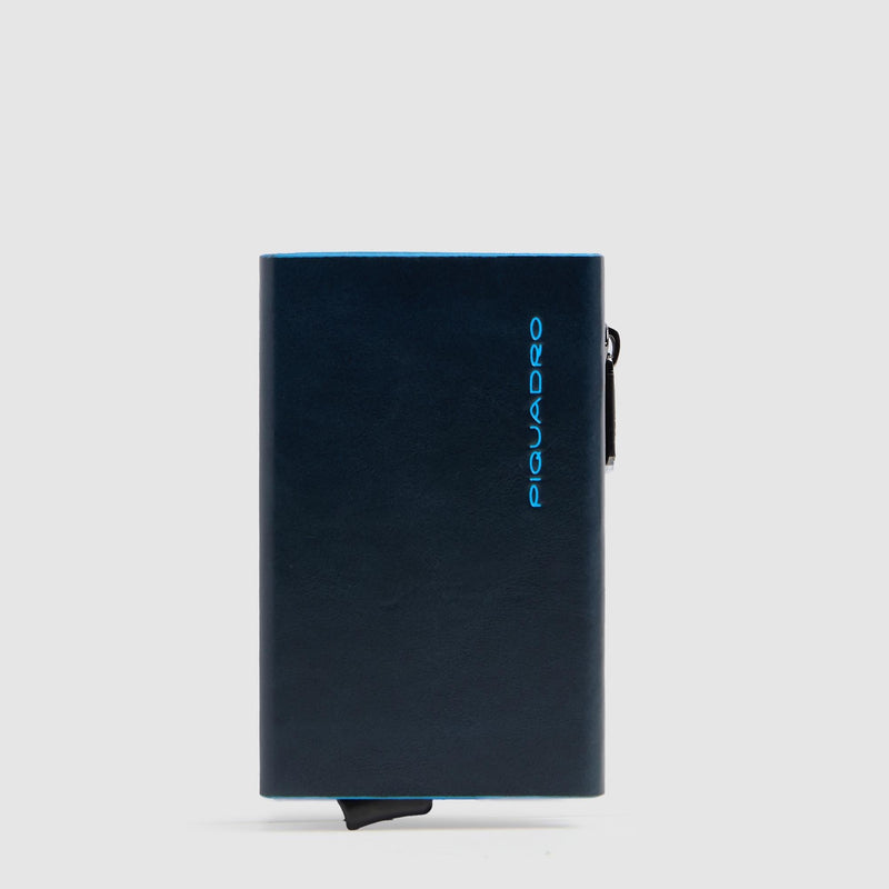 Compact Leather Wallet with Pop-Up Card Holder