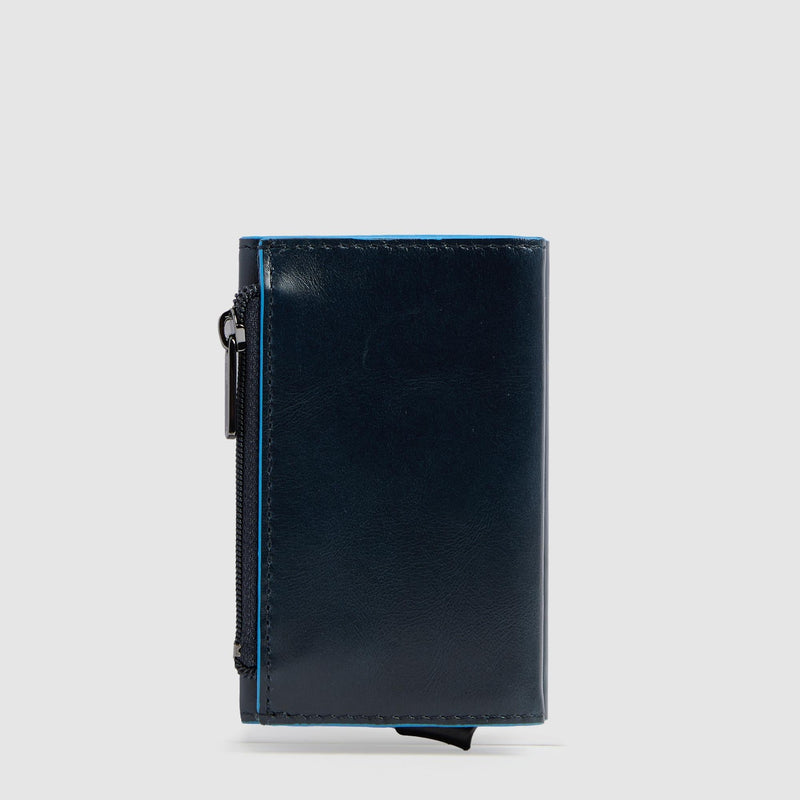 Compact Leather Wallet with Pop-Up Card Holder