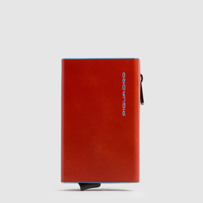 Compact Leather Wallet with Pop-Up Card Holder