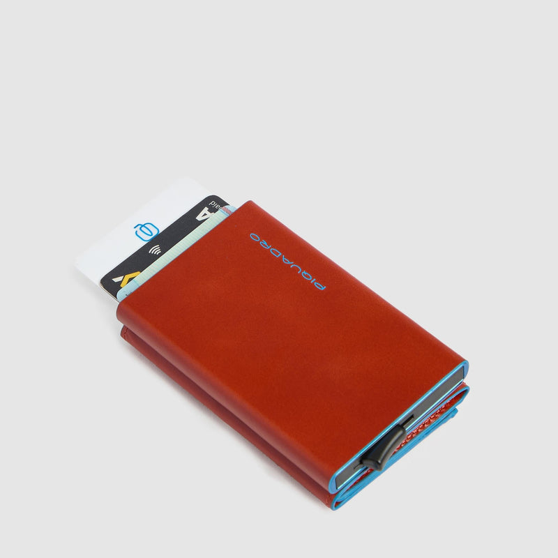 Compact Leather Wallet with Pop-Up Card Holder