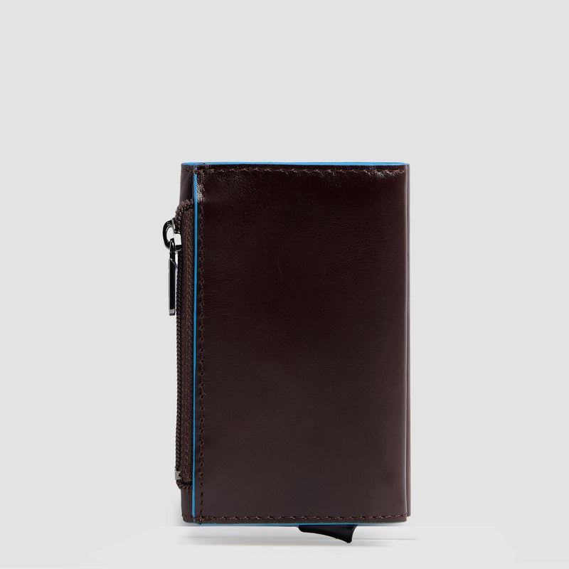 Compact Leather Wallet with Pop-Up Card Holder