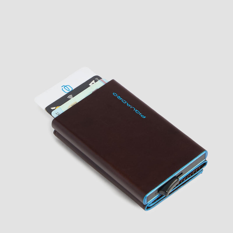 Compact Leather Wallet with Pop-Up Card Holder