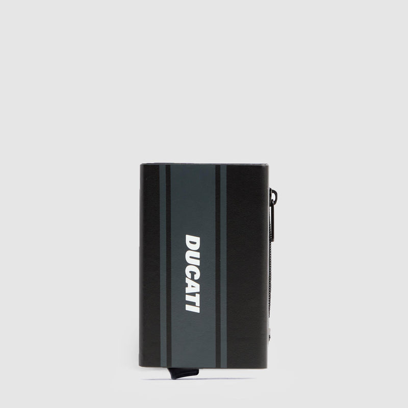 Pop-Up Card Holder Wallet with RFID Protection Piquadro x Ducati - Black