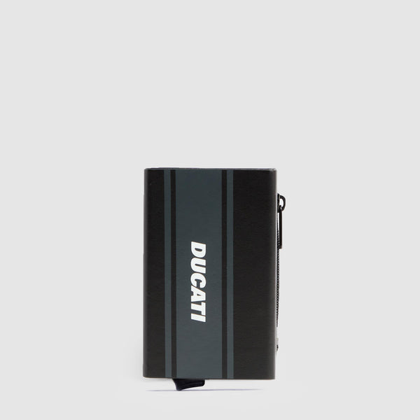 Pop-Up Card Holder Wallet with RFID Protection Piquadro x Ducati - Black
