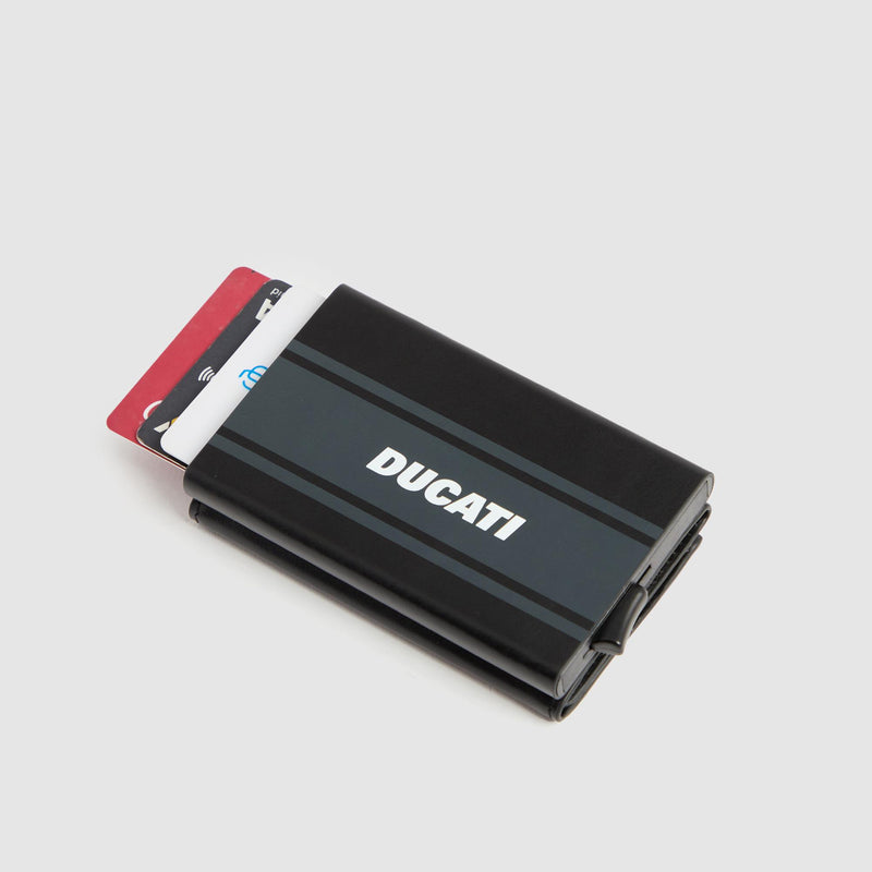Pop-Up Card Holder Wallet with RFID Protection Piquadro x Ducati - Black - photo 4